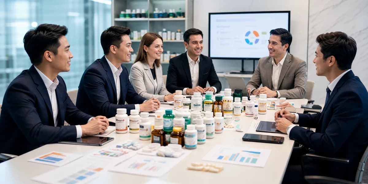 Supplement brand planning meeting for an ODM project discussion