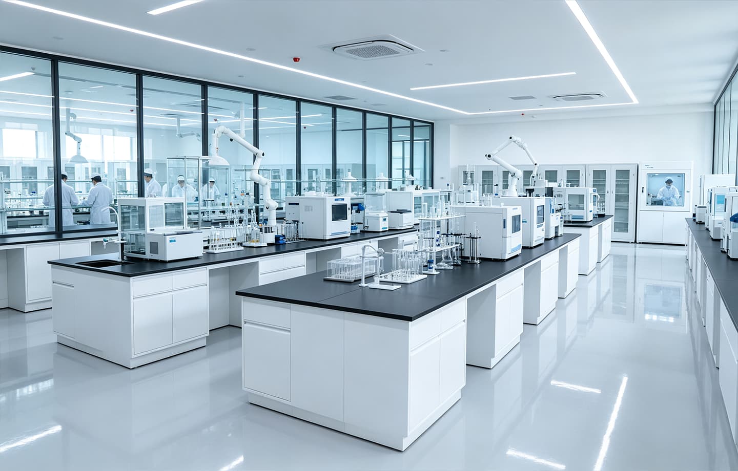 Quality control laboratory supporting manufacturing review