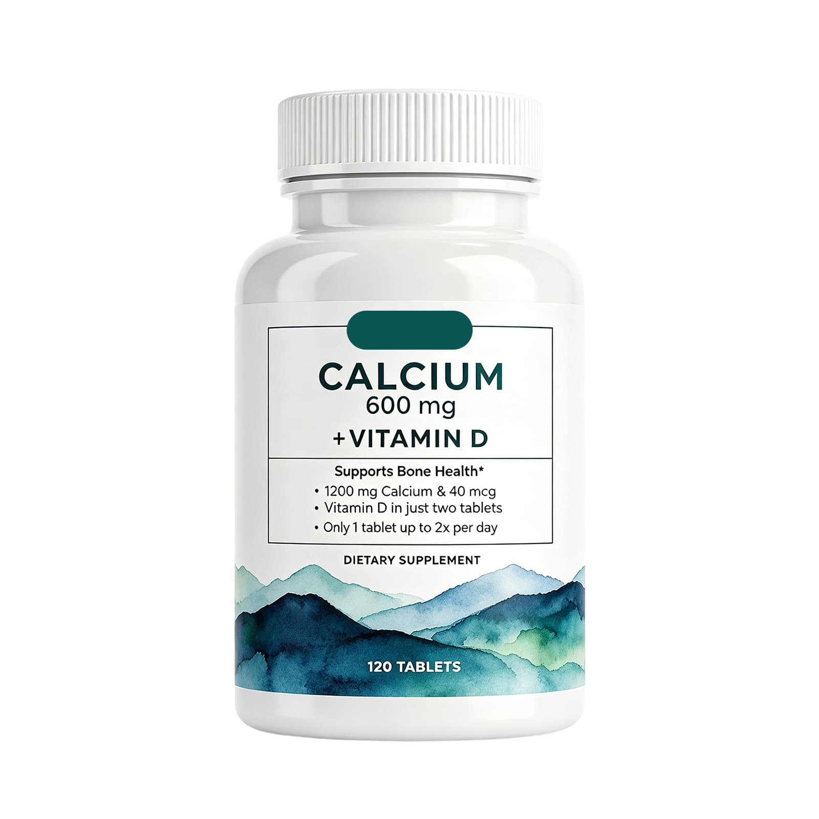 Calcium Vitamin D Tablets supplement product presentation