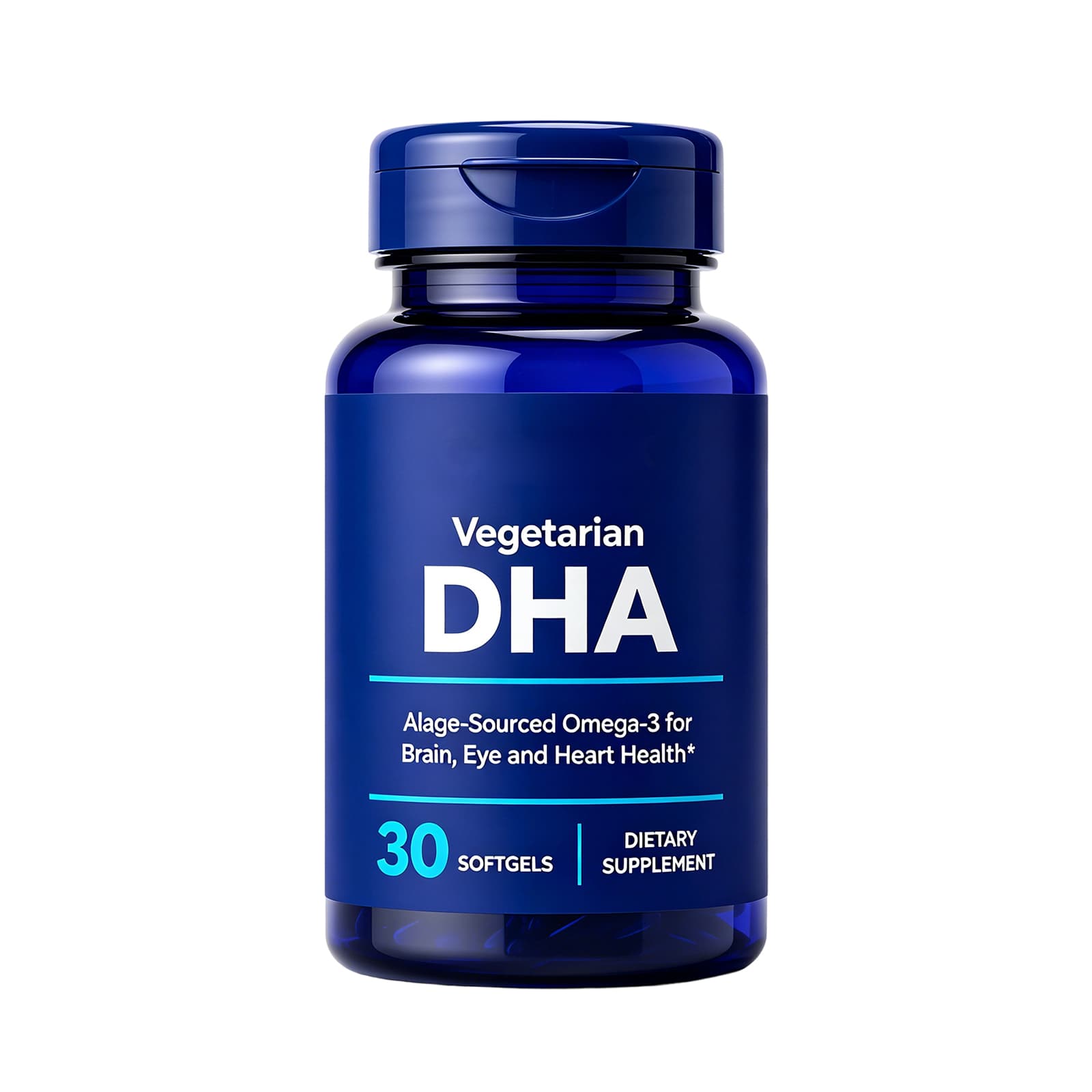 DHA Softgels supplement product presentation
