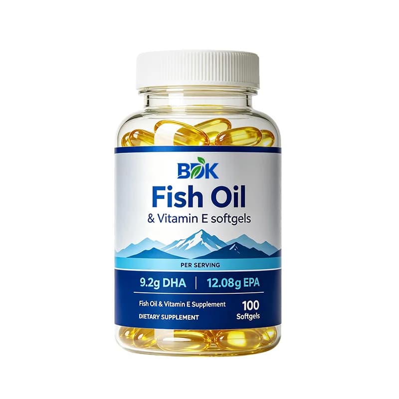 Fish Oil & Vitamin E Softgels private label product presentation