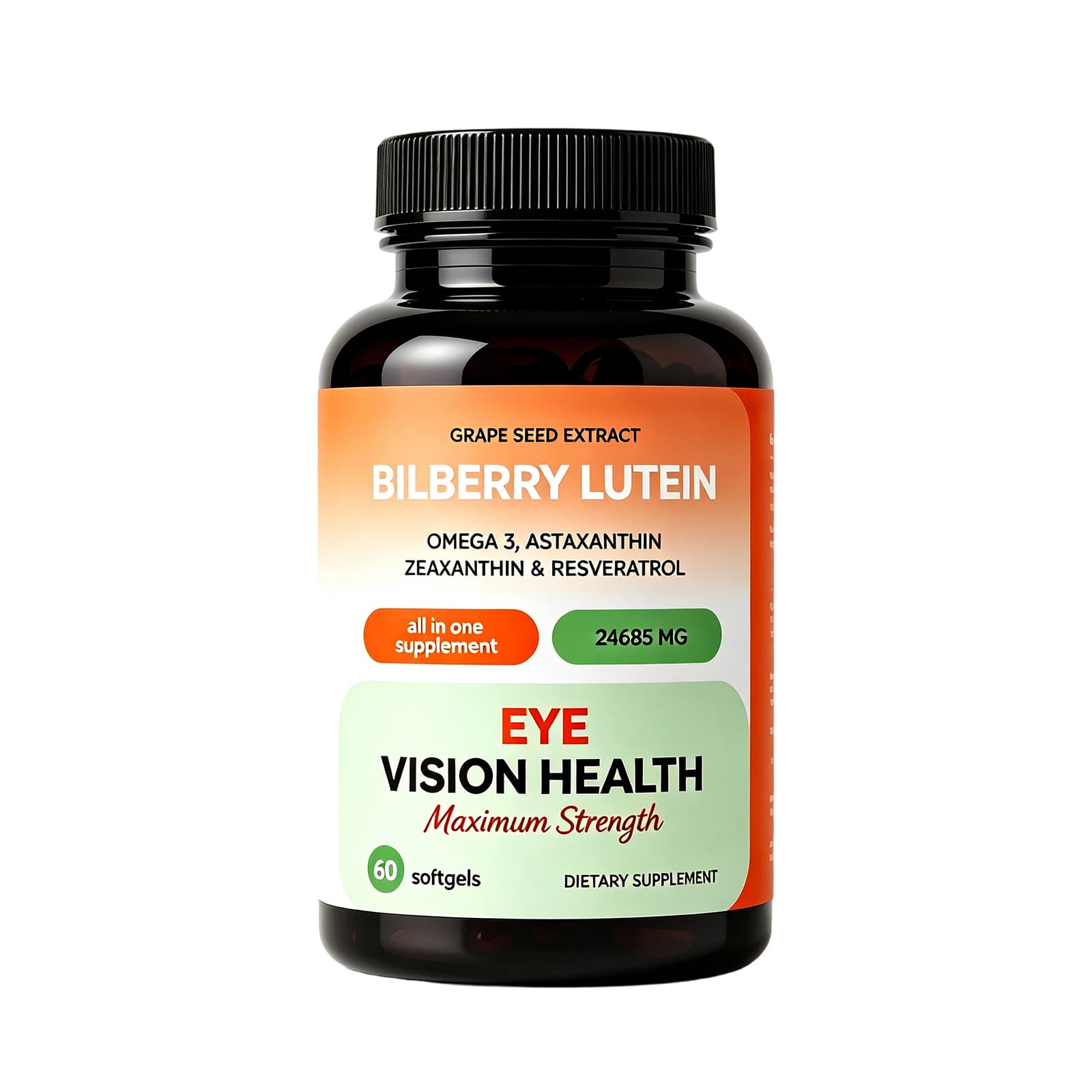 Lutein Softgels supplement product presentation