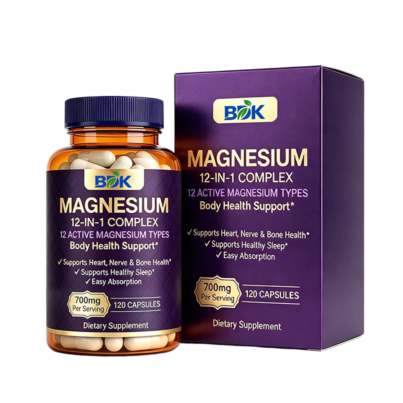 Magnesium Capsules supplement product presentation