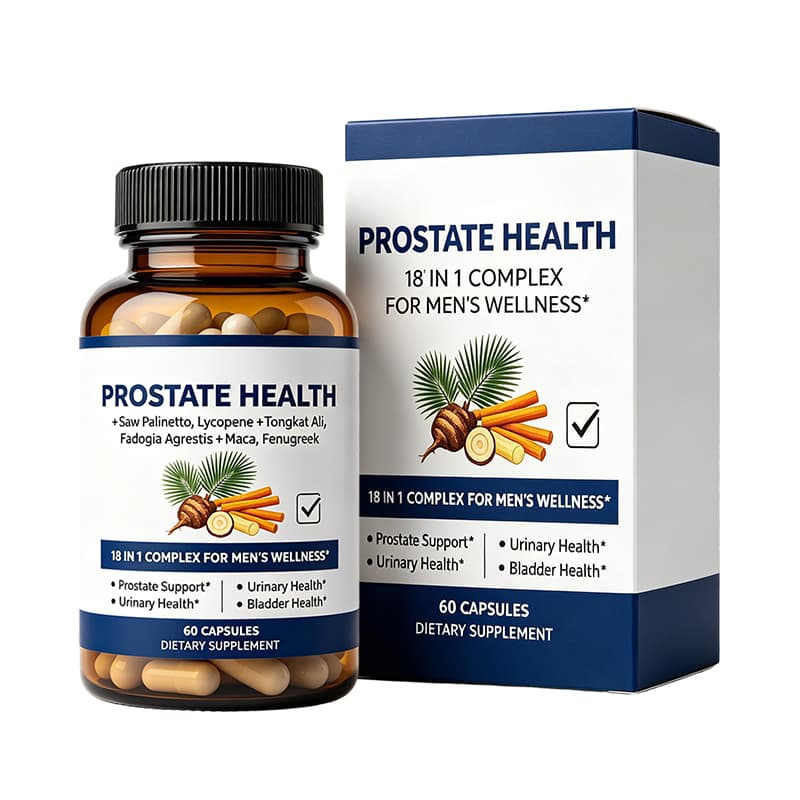 Men's Health Supplements private label product presentation